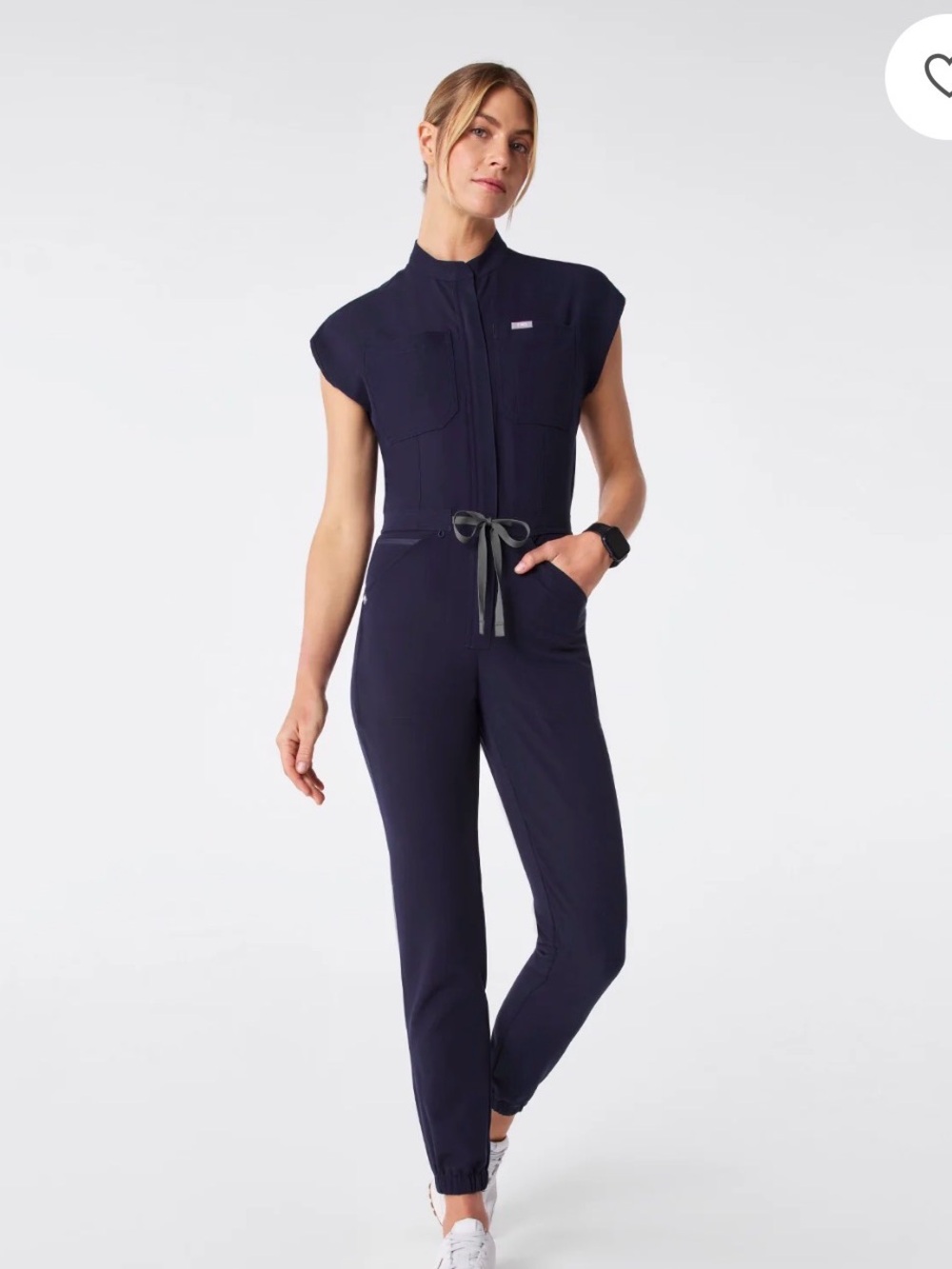 FIGS Rafaela Cargo Scrub Jumpsuit Navy Blue Extra Small GUC Technical Collection